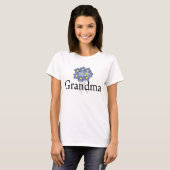Mooie Blauwe Bloem Oma T-shirt (Voorkant volledig)