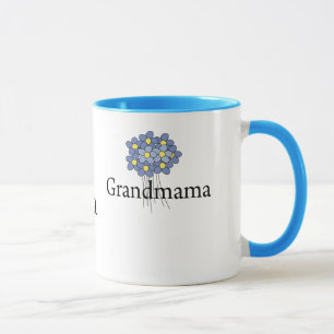 Mooie Blauwe Bloem Oma T-shirt Mok