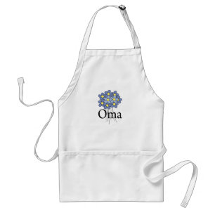 Mooie Blauwe Bloem Oma T-shirt Standaard Schort