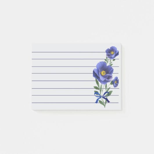Mooie Blauwe Bloem  Post-it® Notes (Voorkant)