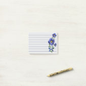 Mooie Blauwe Bloem  Post-it® Notes (Op bureau)
