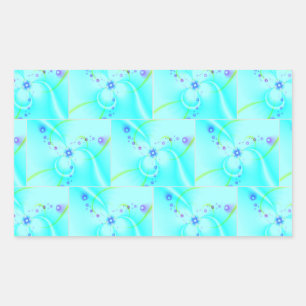 Mooie Blauwe Bloem Rechthoekige Sticker