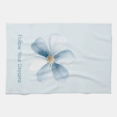 Mooie Blauwe Bloem Theedoek (Horizontaal)