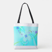 Mooie Blauwe Bloem Tote Bag (Achterkant)