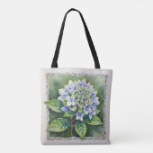 Mooie Blauwe Bloem Tote Bag (Achterkant)