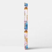 Mooie blauwe bloemen Alcohol inkt pastel Case-Mate iPhone Case (Achterkant / Links)