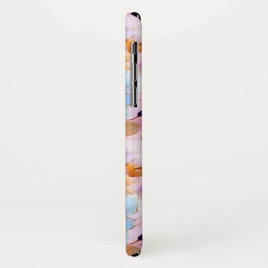 Mooie blauwe bloemen Alcohol inkt pastel Case-Mate iPhone Case (Achterkant/links)