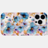 Mooie blauwe bloemen Alcohol inkt pastel Case-Mate iPhone Case (Achterkant (horizontaal))