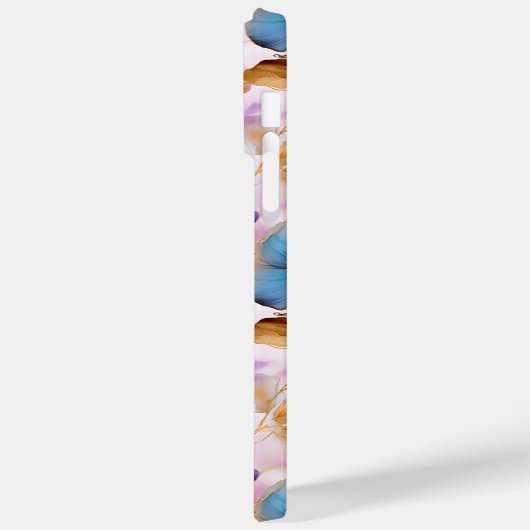 Mooie blauwe bloemen Alcohol inkt pastel Case-Mate iPhone Case (Achterkant / Links)