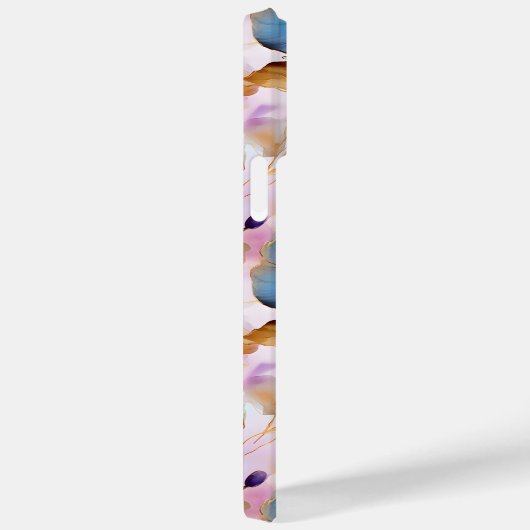 Mooie blauwe bloemen Alcohol inkt pastel Case-Mate iPhone Case (Achterkant / Rechts)