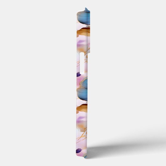 Mooie blauwe bloemen Alcohol inkt pastel Case-Mate iPhone Case (Achterkant / Rechts)
