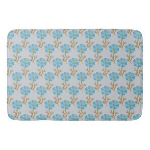 Mooie Blauwe Bloemen Badmat