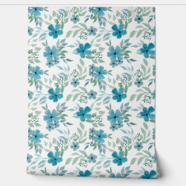 Mooie Blauwe Bloemen Behang