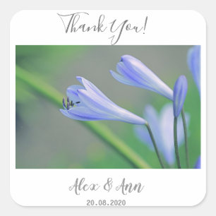 Mooie blauwe bloemen die Sticker voor de voetballe