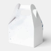 Mooie blauwe bloemen doop bedankdoosjes (Achterkant)