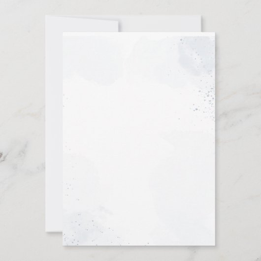 Mooie blauwe bloemen doop dank je kaart (Achterkant)