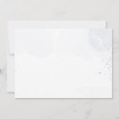 Mooie blauwe bloemen doop foto kaart (Achterkant)