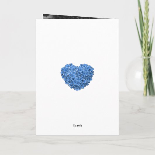 Mooie Blauwe Bloemen Foto Happy Moederdag Kaart (Achterkant)