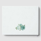 mooie blauwe bloemen groen voor botanische bruilof gastenboek (Achterkant)