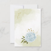 mooie blauwe bloemen groene botanische bloemen bedankkaart (Achterkant)