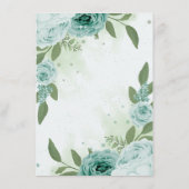 mooie blauwe bloemen groene botanische bloemen informatiekaartje (Achterkant)