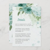 mooie blauwe bloemen groene botanische bloemen informatiekaartje (Voorkant / Achterkant)