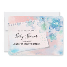 Mooie Blauwe Bloemen op Roze Achtergrond Baby Show