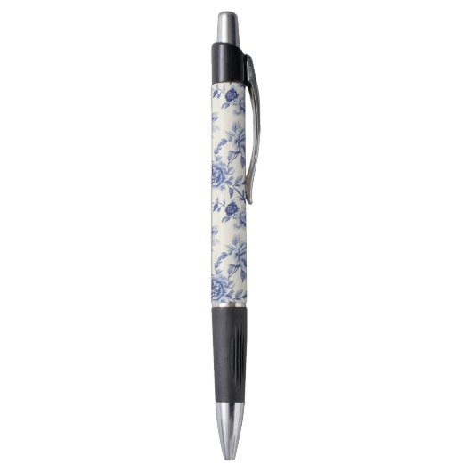 Mooie Blauwe Bloemen Pen (Achterkant (Verticaal))