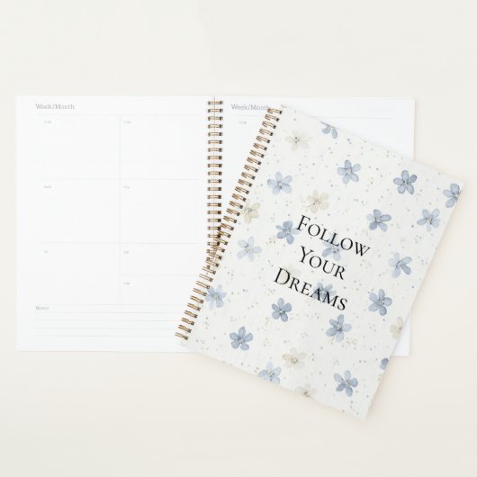 Mooie Blauwe Bloemen Planner (Display)