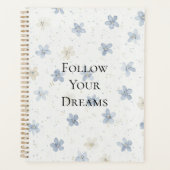 Mooie Blauwe Bloemen Planner (Voorkant)