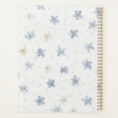 Mooie Blauwe Bloemen Planner (Achterkant)