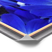 Mooie blauwe bloemen poster (Hoek)