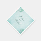 Mooie blauwe bloemen servet (Hoek)