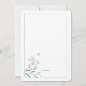 Mooie Blauwe Bloemen Uitnodiging (Achterkant)