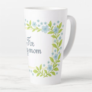 Mooie blauwe bloemen voor Moederdag Latte Mok