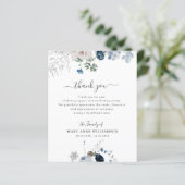 mooie blauwe bloemenbegrafenis dank je wel (Staand voorkant)