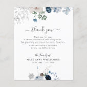 mooie blauwe bloemenbegrafenis dank je wel (Voorkant)