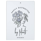 Mooie Blauwe Bloementuinman Gepersonaliseerde Scha Klembord (Achterkant)