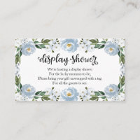 Mooie Blauwe Bloemige Baby Shower Weergave Douche
