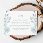 Mooie Blauwe Bloemige Foto Bruiloft Uitgesteld