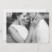 Mooie Blauwe Bloemige Foto Bruiloft Uitstel (Achterkant)