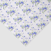 Mooie Blauwe Bloemmotief Tissuepapier (Detail)