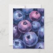 Mooie Blauwe Bosbessen | Fruit Schilderen Kaart (Voorkant)