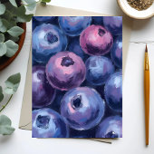 Mooie Blauwe Bosbessen | Fruit Schilderen Kaart
