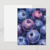 Mooie Blauwe Bosbessen | Fruit Schilderij Bedankkaart (Voorkant / Achterkant)