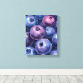 Mooie Blauwe Bosbessen | Fruit Schilderij Canvas Afdruk (Insitu (Houten vloer))