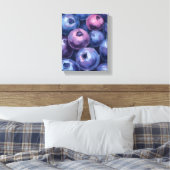 Mooie Blauwe Bosbessen | Fruit Schilderij Canvas Afdruk (Insitu (Slaapkamer))