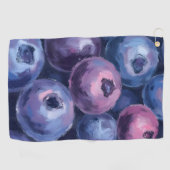 Mooie Blauwe Bosbessen | Fruit Schilderij Golfhanddoek (Horizontaal)