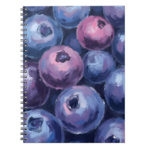 Mooie Blauwe Bosbessen Fruit Schilderij Notitieboek