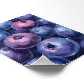 Mooie Blauwe Bosbessen | Fruit Schilderij Poster (Hoek)